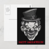 BlackLines Horror Happy Teeth Clown Postkarte (Vorne/Hinten)