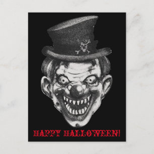 BlackLines Horror Happy Teeth Clown Postkarte