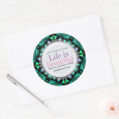 Blacklite Aztec Magic Custom Round Sticker (Umschlag)