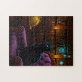 BlacknCat in Bibliothek Puzzle (Horizontal)