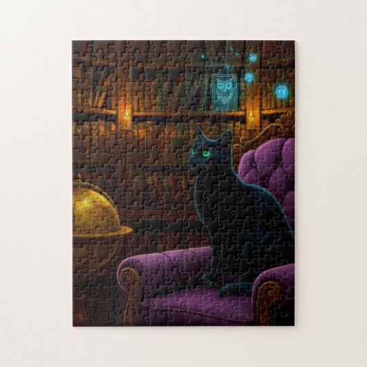 BlacknCat in Bibliothek Puzzle (Vertikal)