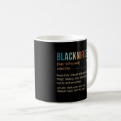 Blacknificent African American Black Queen Black H Kaffeetasse (VorderseiteRechts)