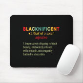 Blacknificent Definition Black Pride Black Mousepad (Mit Mouse)