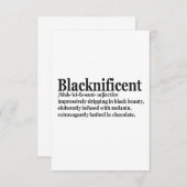 Blacknificent Definition Pro Black History Monat P Dankeskarte (Vorne/Hinten)