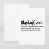 Blacknificent Definition Pro Black History Monat P Dankeskarte (Vorne/Hinten)