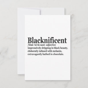 Blacknificent Definition Pro Black History Monat P Dankeskarte