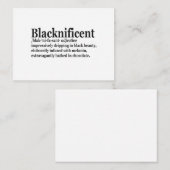 Blacknificent Definition Pro Black History Monat P Mitteilungskarte (Vorne/Hinten)