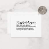 Blacknificent Definition Pro Black History Monat P Mitteilungskarte (Vorderseite/Rückseite Beispiel)