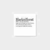 Blacknificent Definition Pro Black History Monat Post-it Klebezettel (Vorderseite)