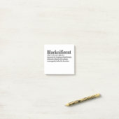 Blacknificent Definition Pro Black History Monat Post-it Klebezettel (Auf Schreibtisch)