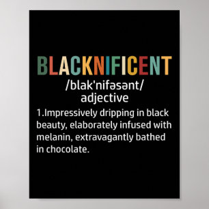 Blacknificent Definition Stolz Black History Month Poster