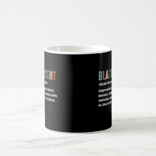 Blacknificent Funny Definition Black History Monat Kaffeetasse (Mittel)