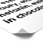 Blacknificent Funny Definition Black History Monat Poster (Ecke)