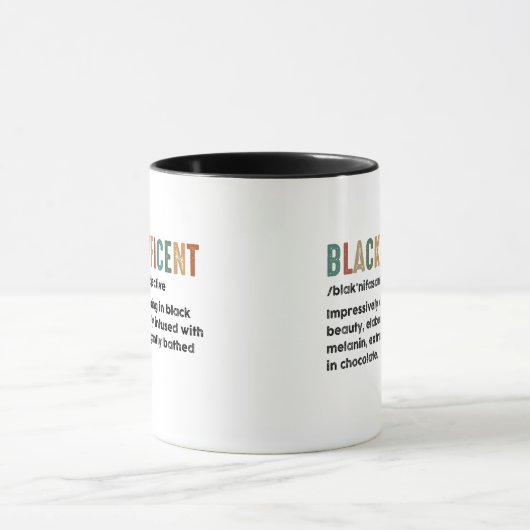 Blacknificent Funny Definition Black History Monat Tasse (Zentrum)