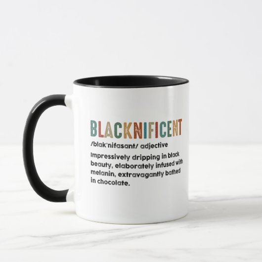 Blacknificent Funny Definition Black History Monat Tasse (Links)