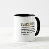 Blacknificent Funny Definition Black History Monat Tasse (VorderseiteRechts)