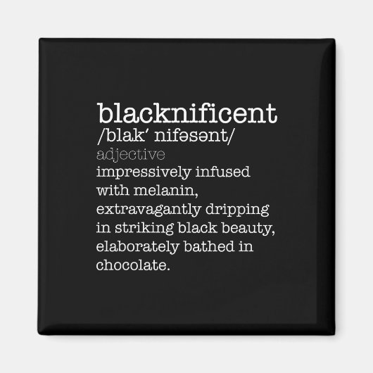 Blacknificent Wörterbuch Black History Month Meme Magnet (Vorne)