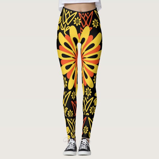 BlackNYellow Florah Leggings (Vorderseite)