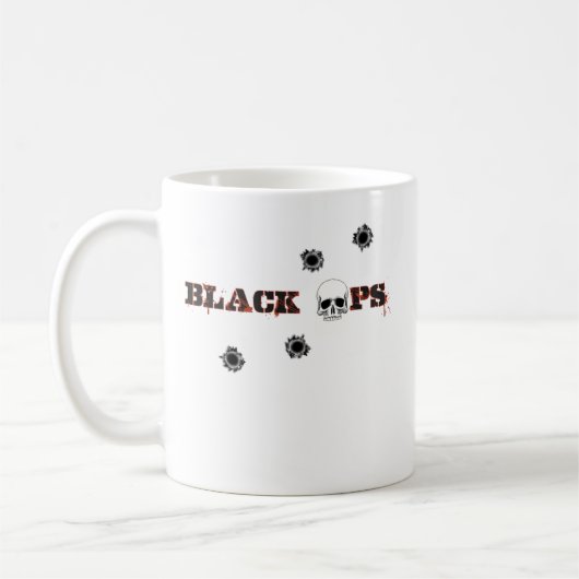BlackOps Schädel-Schüsse Kaffeetasse (Links)