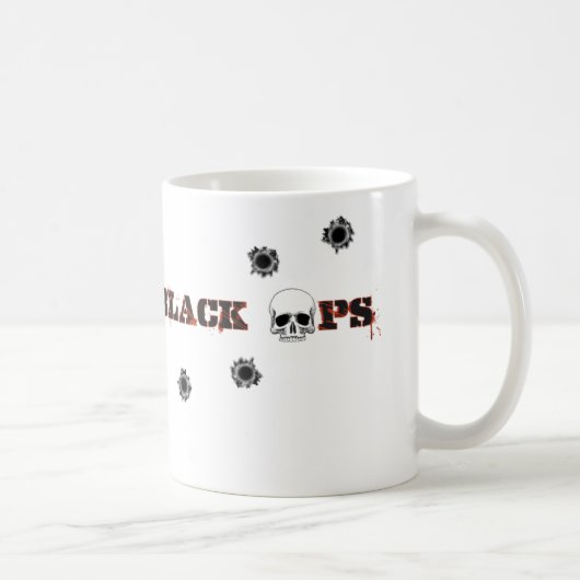 BlackOps Schädel-Schüsse Kaffeetasse (Rechts)