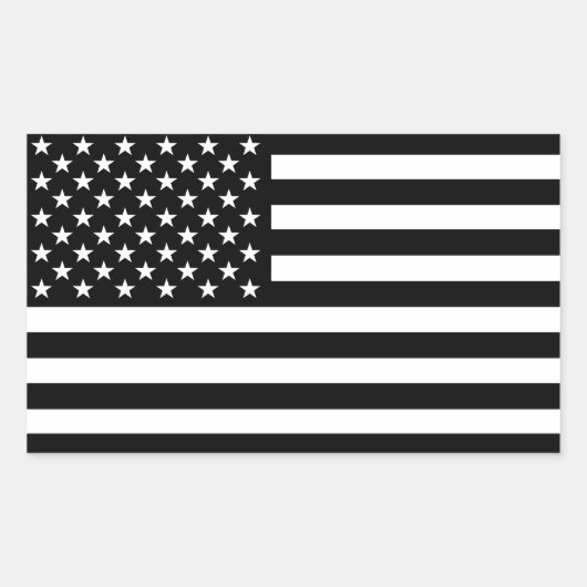 Blackout American Flag Rechteckiger Aufkleber (Vorderseite)
