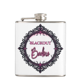 Blackout Barbie Flask | Dark Glam Party Gift Flachmann