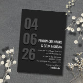 Blackout Date - Minimalist Wedding Invitation Einladung
