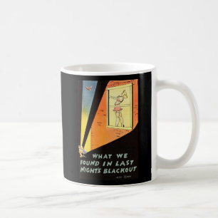 Blackout der letzten Nacht, Comic Vintag Inspirier Kaffeetasse