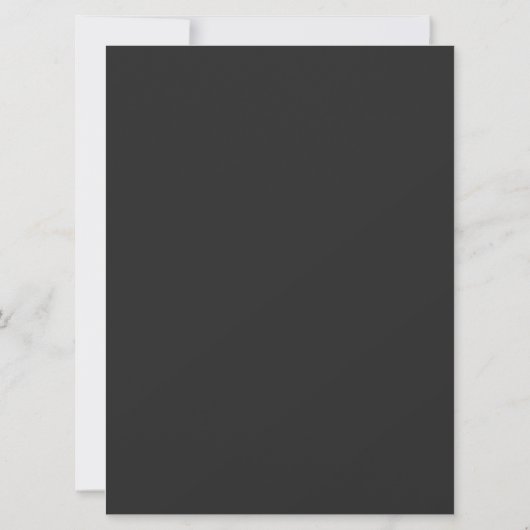 Blackout Minimalist Modern Wedding Menu (Rückseite)