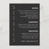 Blackout Minimalist Wedding Begleitkarte (Vorderseite)