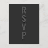 Blackout Minimalist Wedding Response Post Card Postkarte (Vorderseite)
