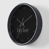 Blackout Modern Minimalistisch Trendy Personalisie Uhr (Winkel)