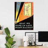 Blackout-Vintage der letzten Nacht 1942 Poster (Heimbüro)