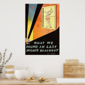 Blackout-Vintage der letzten Nacht 1942 Poster (Küche)