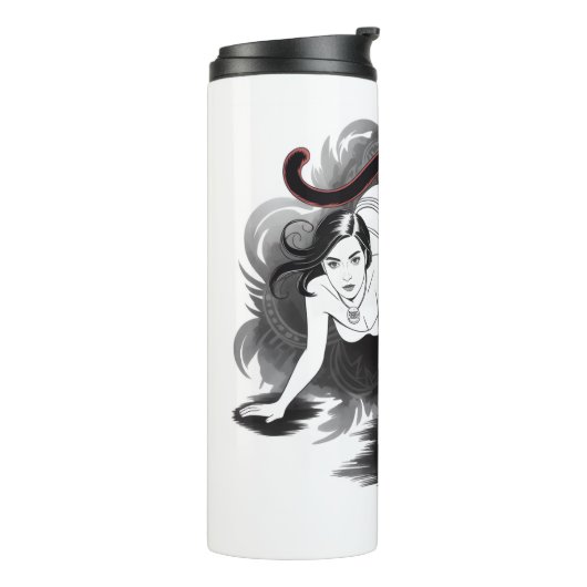 Blackpanther mit Frauen Thermosbecher (Nach links gedreht)