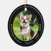 BlackPawprints auf Herz-Kreislauf-Foto im Love Mem Keramik Ornament (Links)