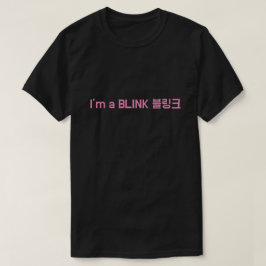 Blackpink Ich bin ein Blink-T - Shirt mit Hangul k