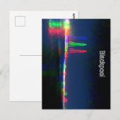 Blackpool Beach Lights bei Nacht, Postkarte (Vorne/Hinten)