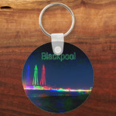Blackpool Beach Lights bei Nacht, Schlüsselanhänger (Vorderseite)