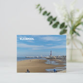 Blackpool Beach Postkarte (Stehend Vorderseite)
