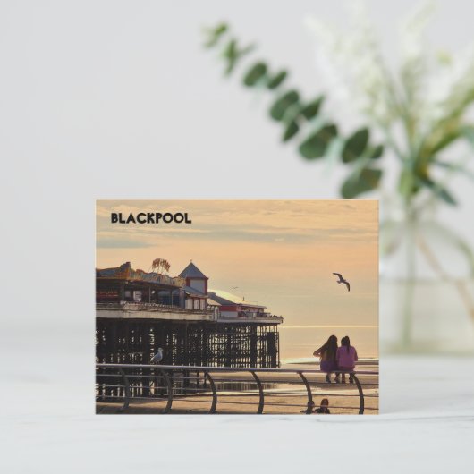 Blackpool Beach Postkarte (Stehend Vorderseite)