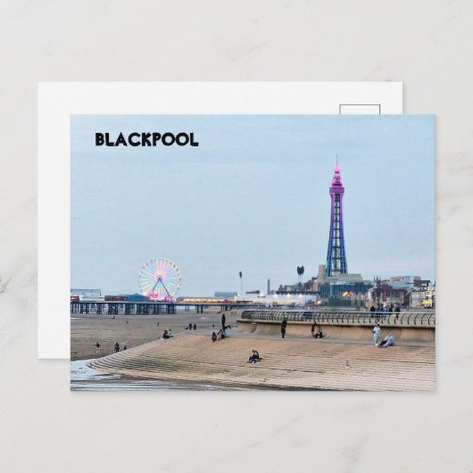 Blackpool Beach Postkarte (Vorne/Hinten)
