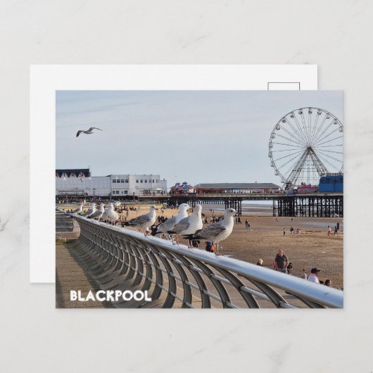 Blackpool Beach Postkarte (Vorne/Hinten)