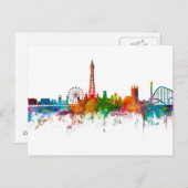 Blackpool England Skyline Postkarte (Vorne/Hinten)