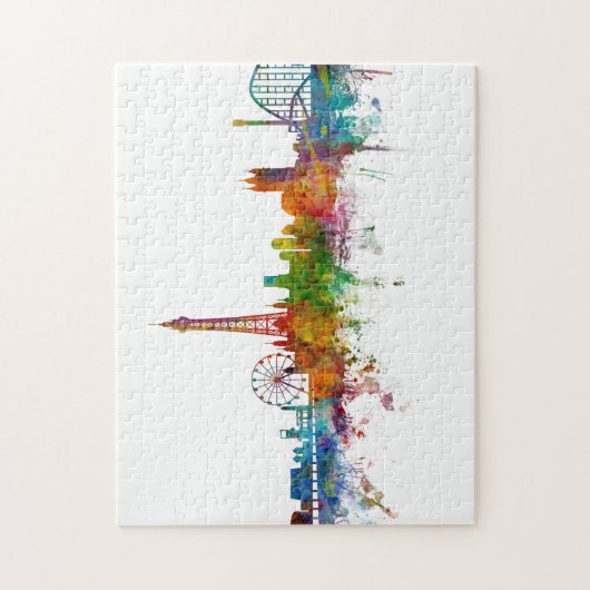 Blackpool England Skyline Puzzle (Vertikal)