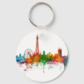 Blackpool England Skyline Schlüsselanhänger (Vorderseite)
