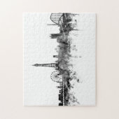 Blackpool England Skyline Schwarz-weiß Puzzle (Vertikal)