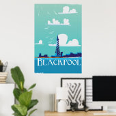 Blackpool, England Vintage Reiseplakat Poster (Heimbüro)