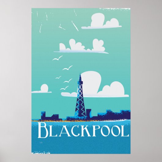 Blackpool, England Vintage Reiseplakat Poster (Vorne)