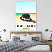 Blackpool "küss mich schnell" Reisezug-Poster Leinwanddruck (Insitu (Schlafzimmer))